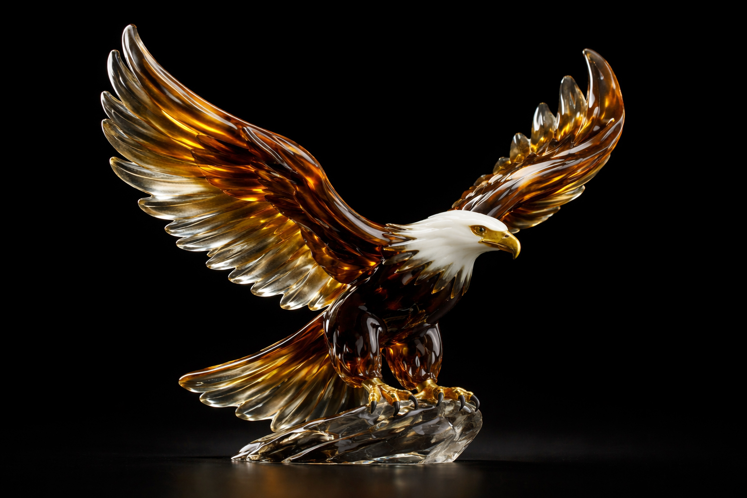 Aquila Reale (Aquila Chrysaetos) in Vetro di Murano