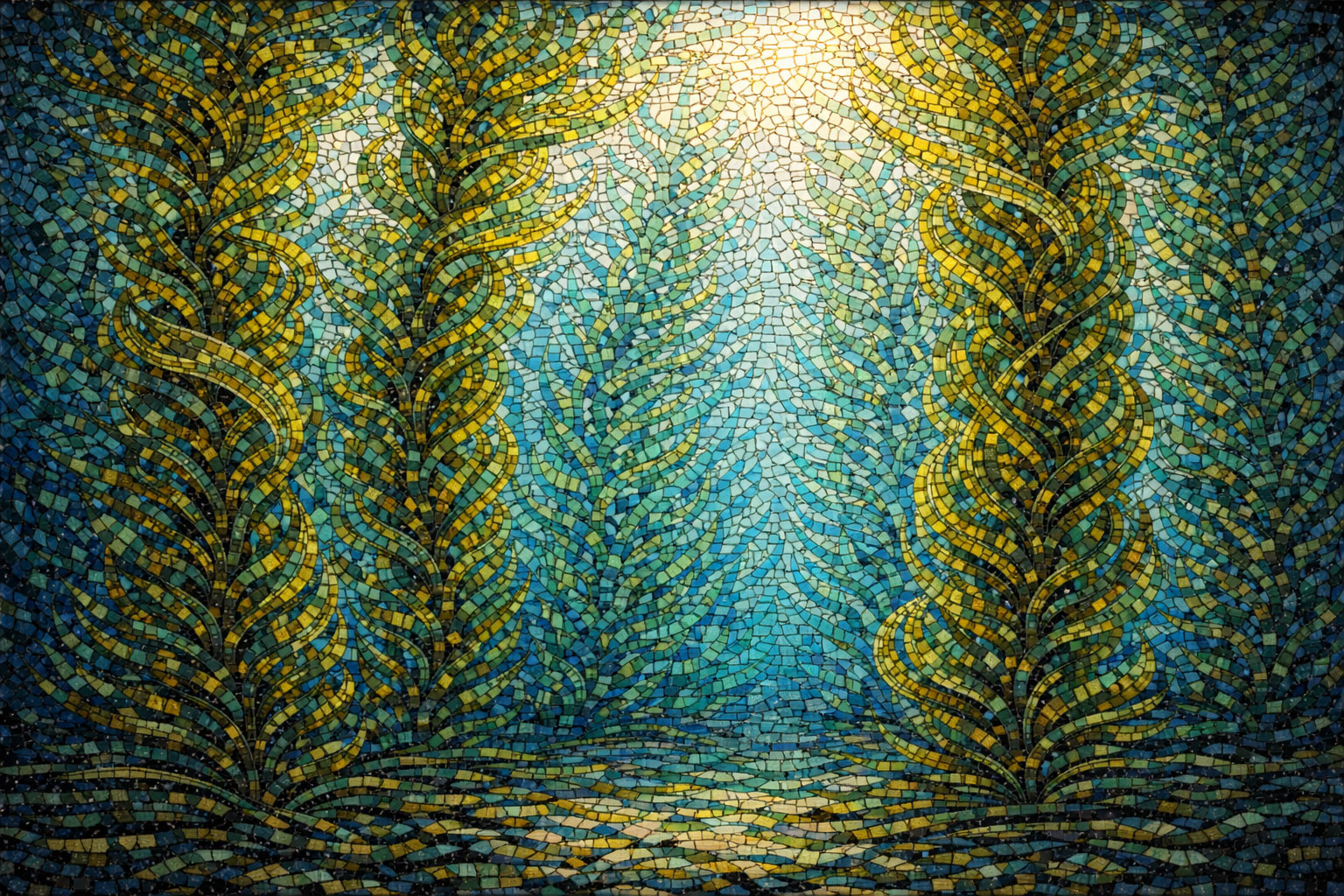 Bioma (Foreste di Kelp) in Vetro di Murano