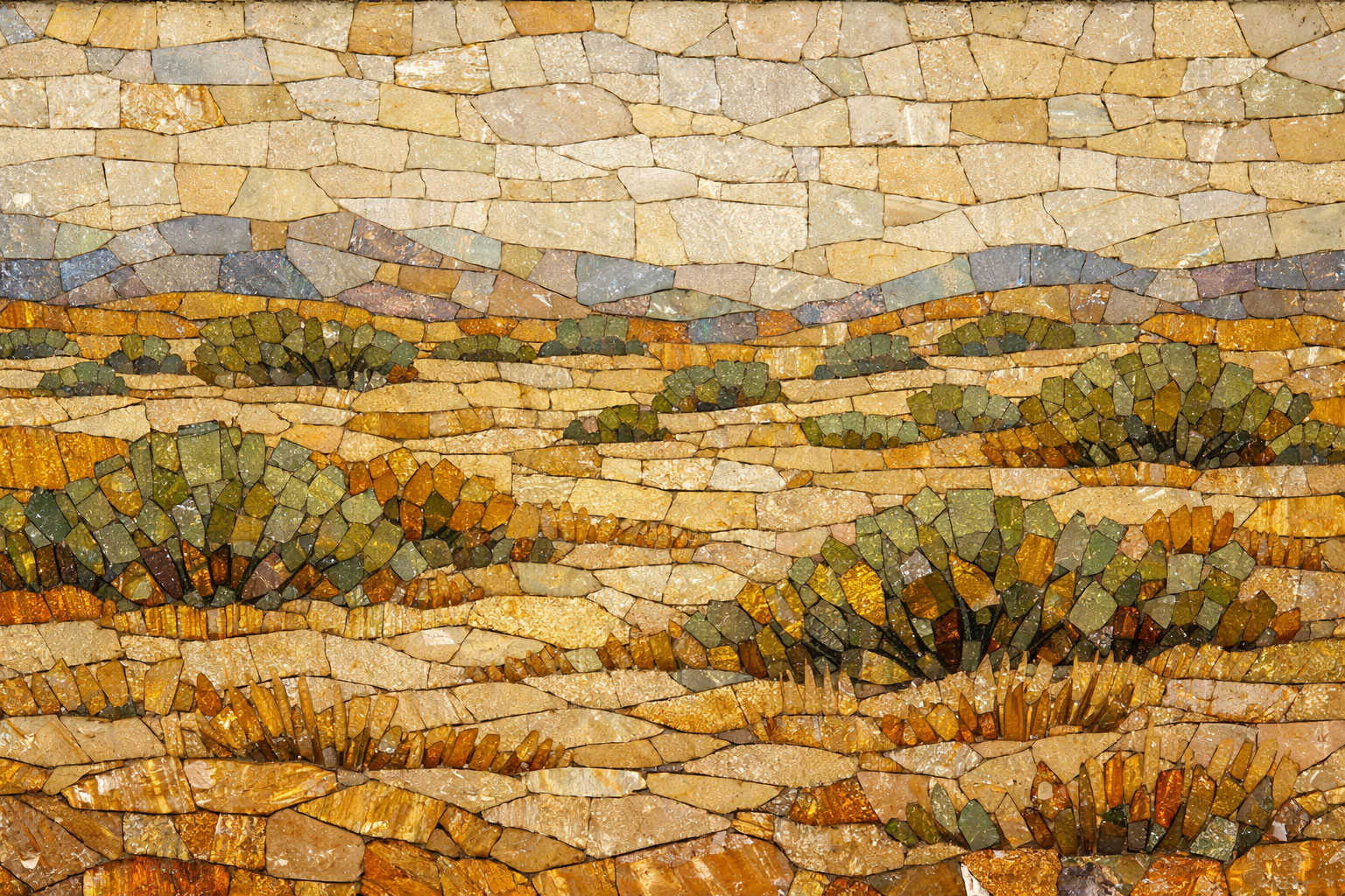 Bioma (Steppe Arbustive) in Vetro di Murano