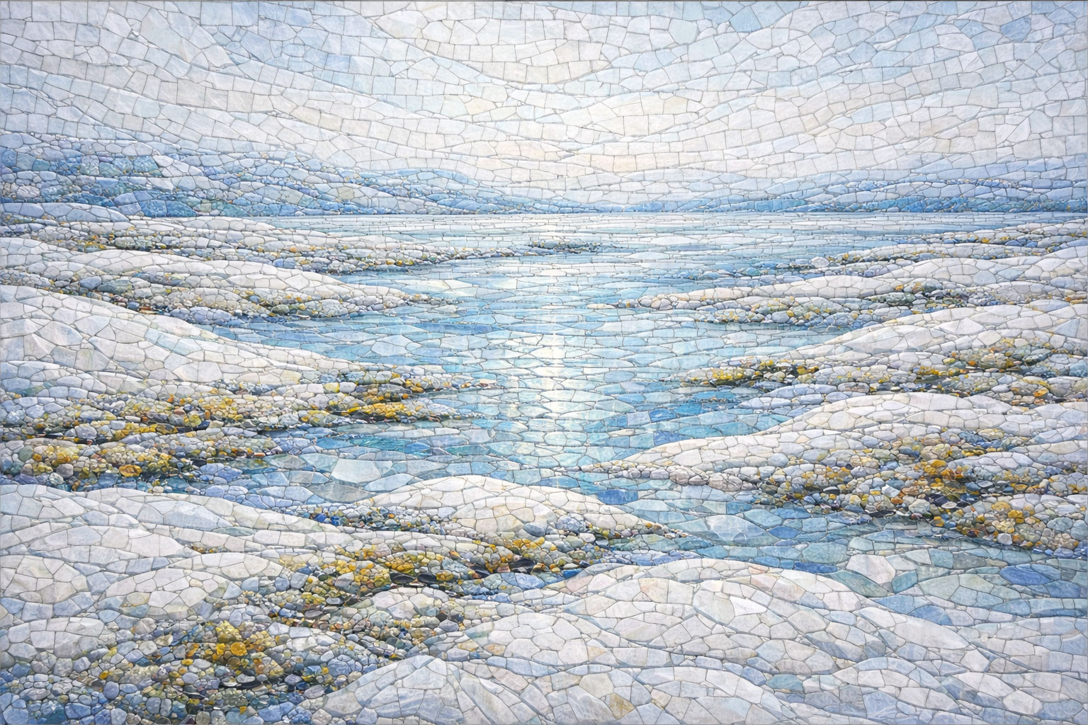 Bioma (Tundra Artica) in Vetro di Murano