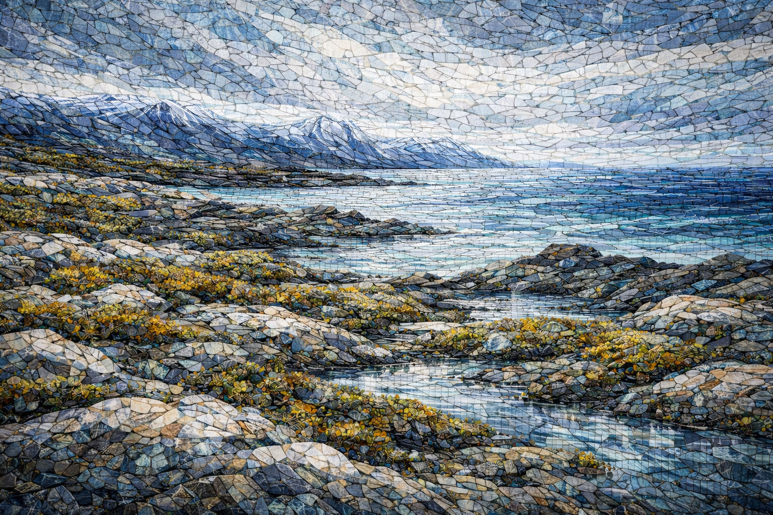 Bioma (Tundra Subantartica) in Vetro di Murano