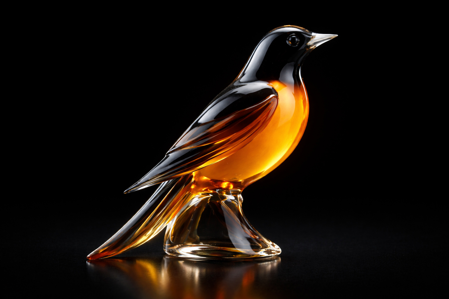 Murano Glass Baltimore Oriole (Icterus Galbula)