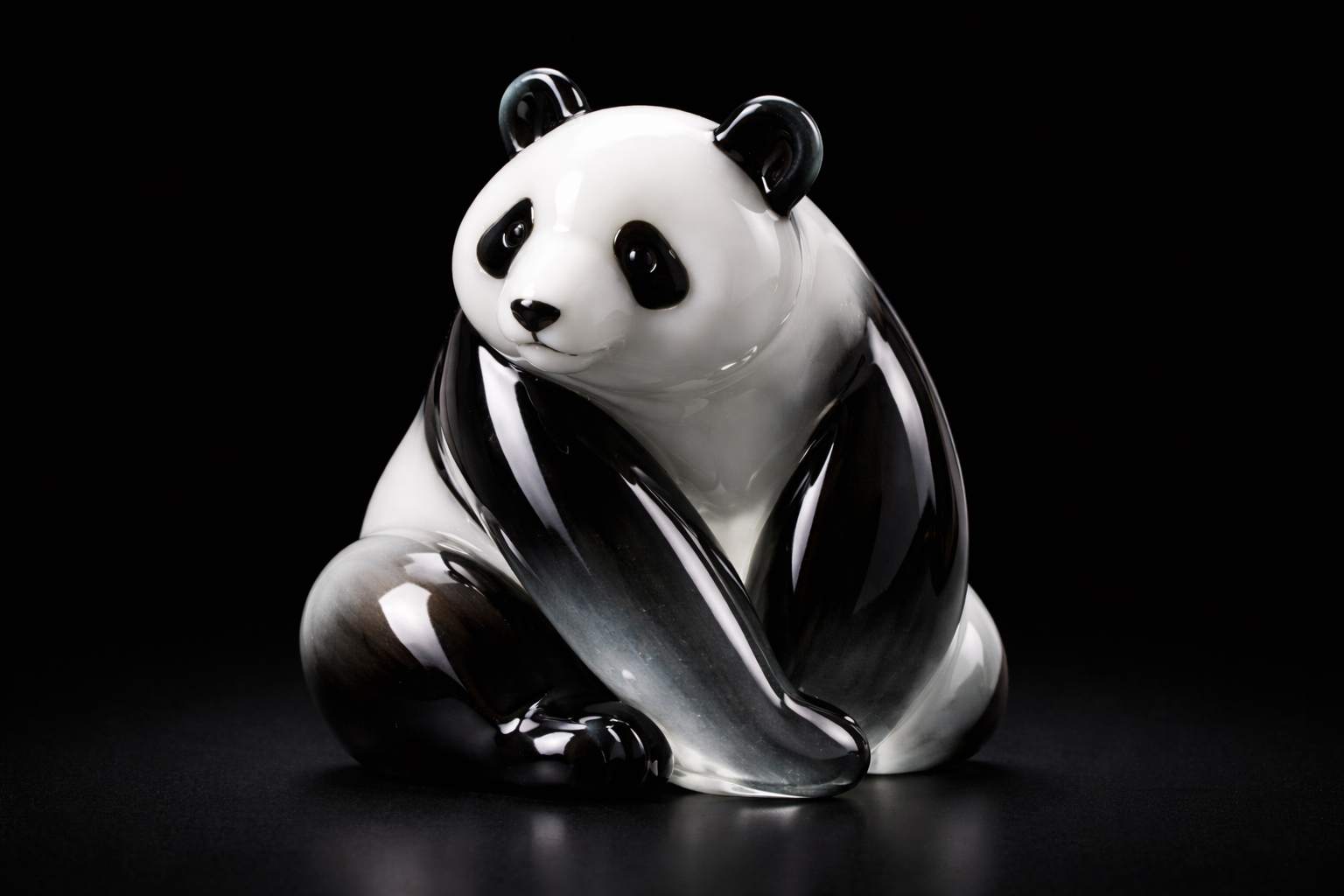 Murano Glass Giant Panda (Ailuropoda Melanoleuca)